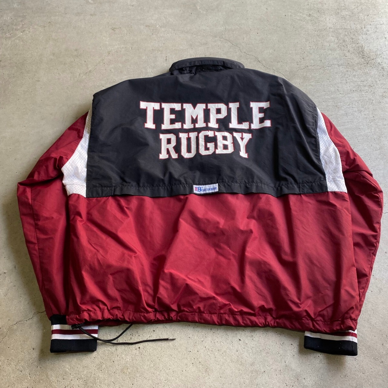 90年代 BOATHOUSE カレッジチーム TEMPLE RUGBY ナイロンジャケット 