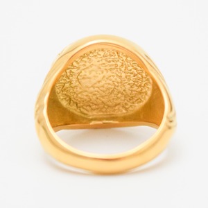 デザインシグネットリングゴールド