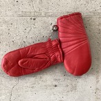 red leather gloves