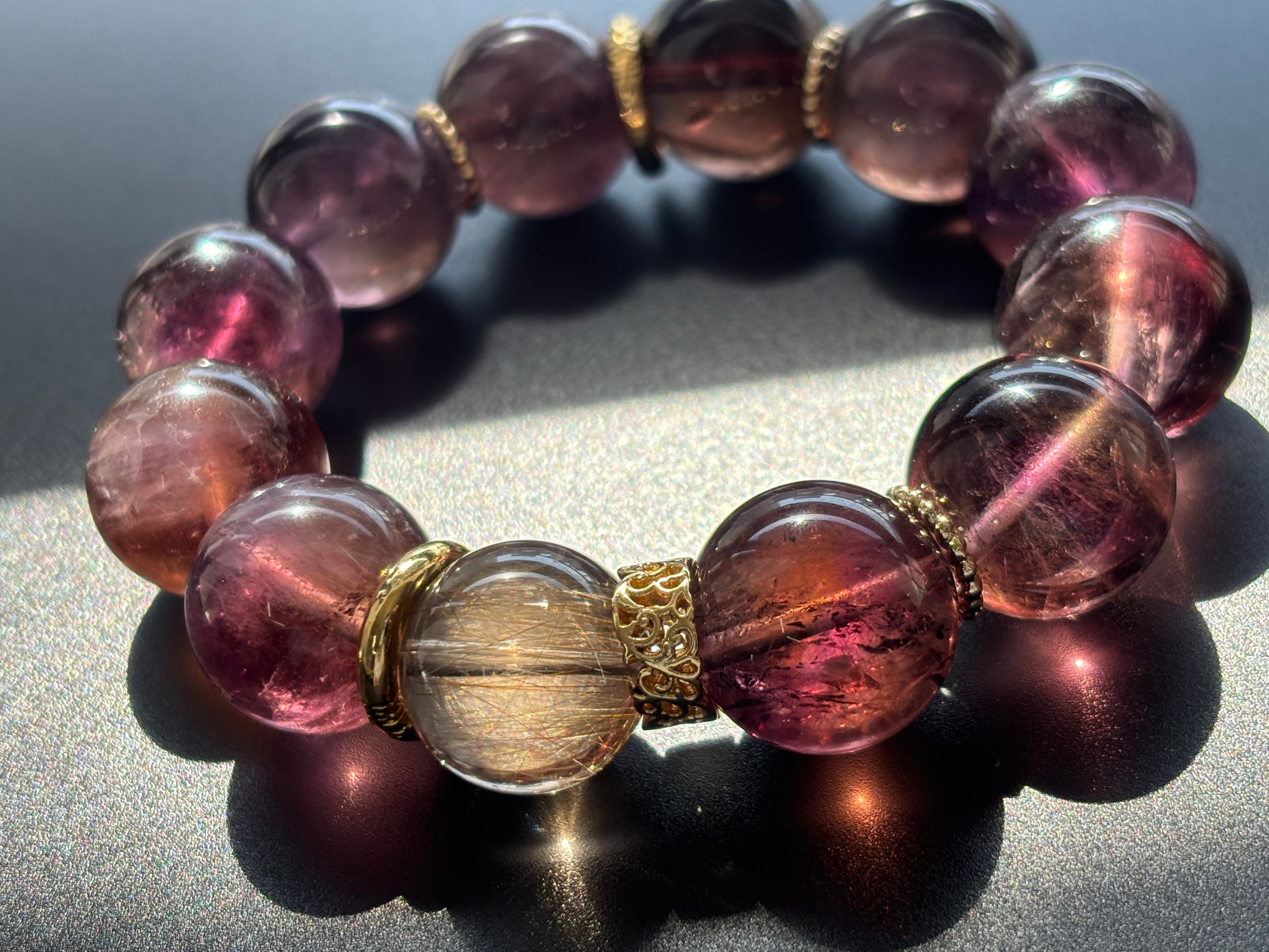 高品質 レッドスモーキーアメジスト スモーキーサゲニティック