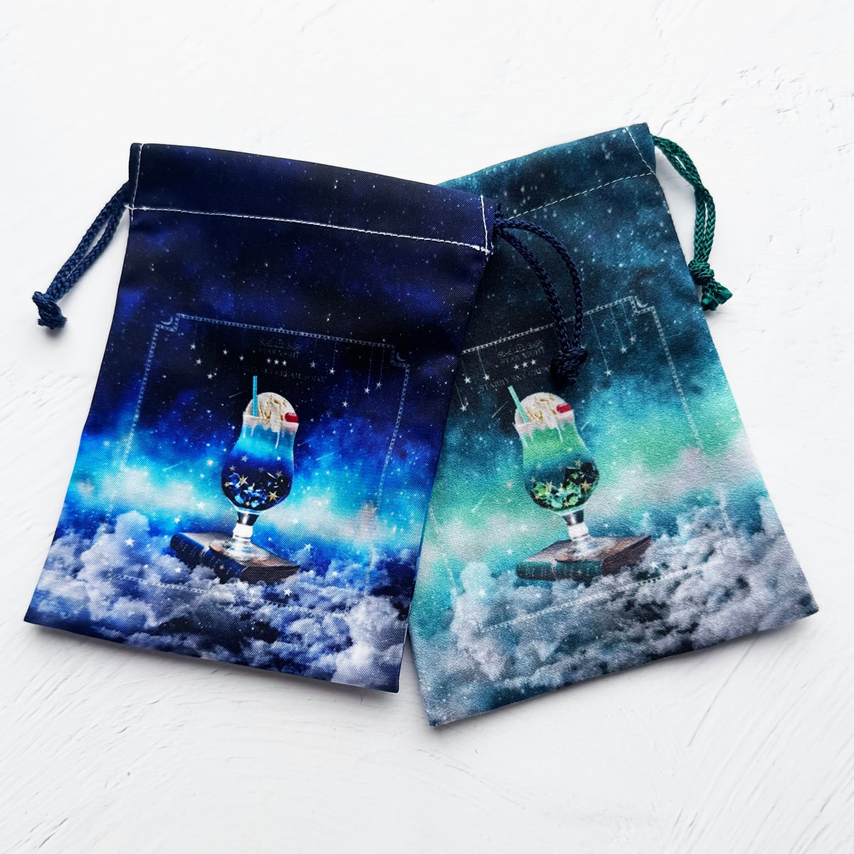 星と月と天体柄のミニ巾着袋 | LALA CloveR.幻想的雑貨屋 - 星と宇宙と