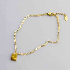 316L plate anklet  #a09