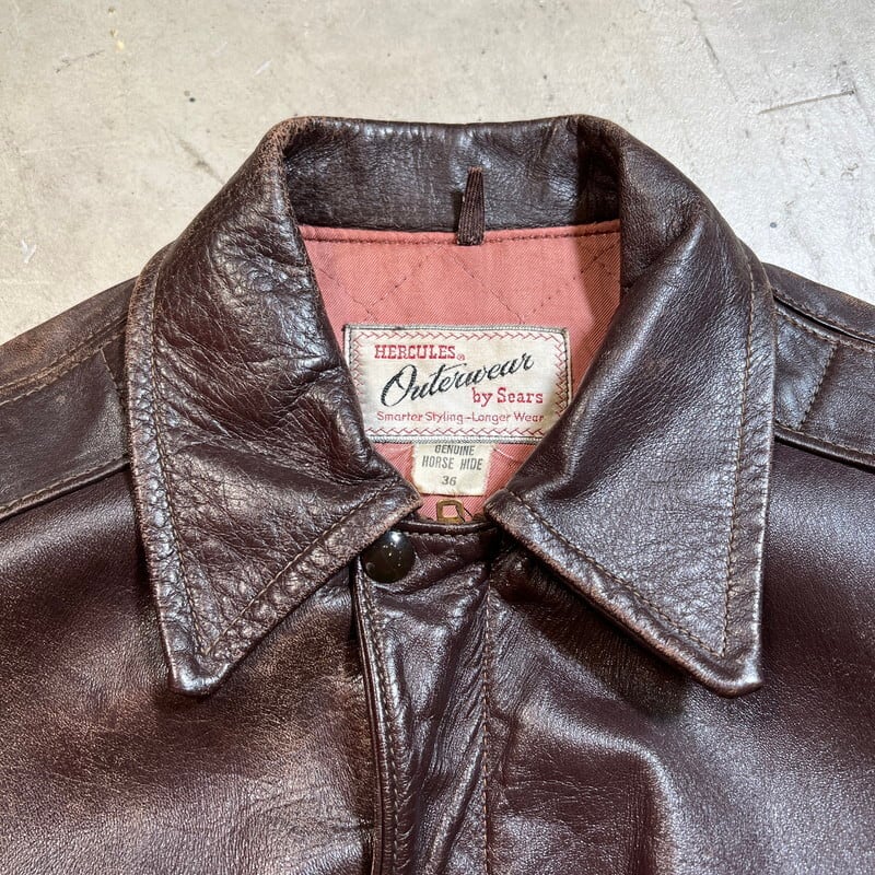 50's HERCULES Outerwear ヘラクレス ホースハイドレザージャケット A