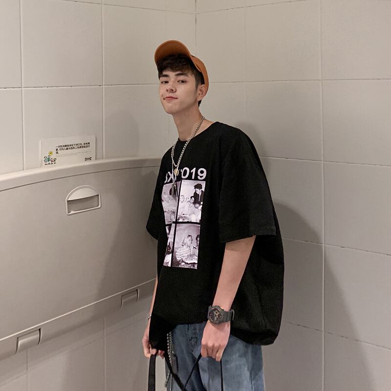 全2色 Tシャツ カットソー プリント カジュアル シンプル