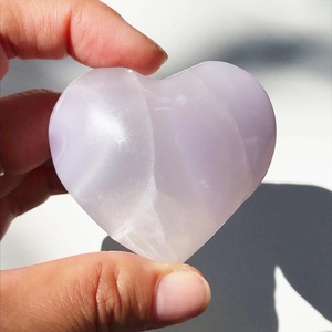Lavender Fluorite Heart 1