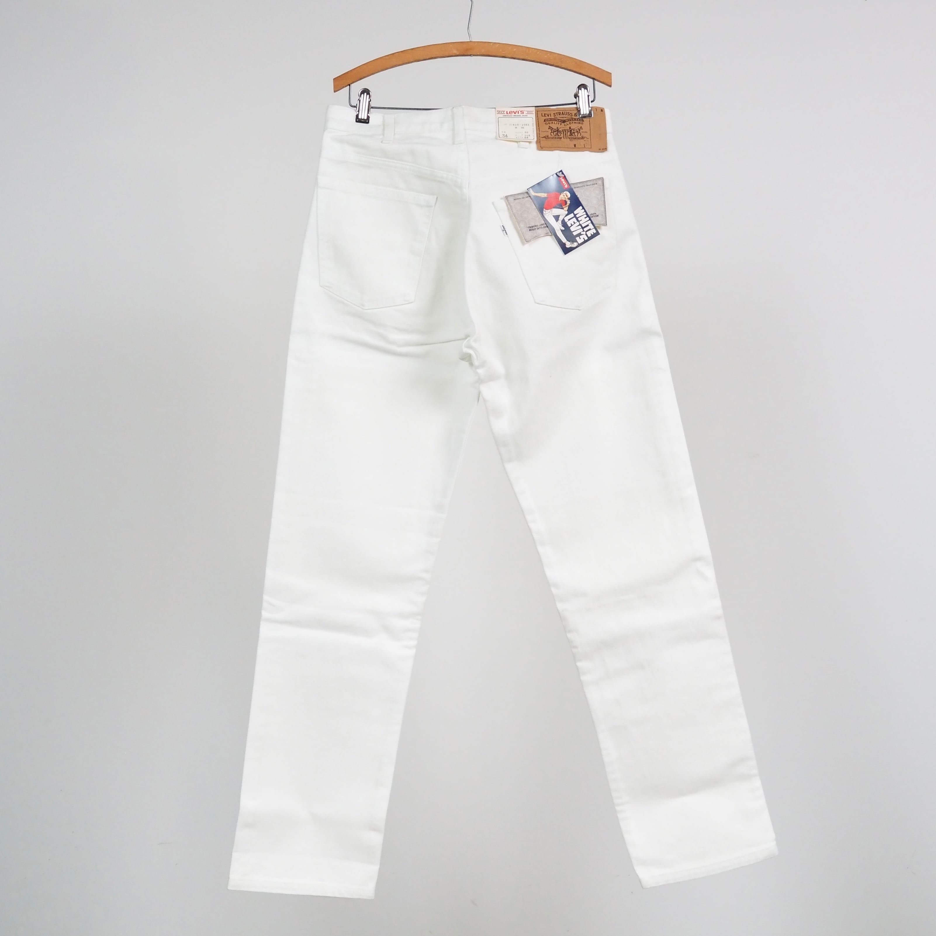 NOS】80's Levi's 505-1051 W34/L33 White Katsuragi pant USA製