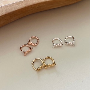 silver925 knot point pierce【 3color 】