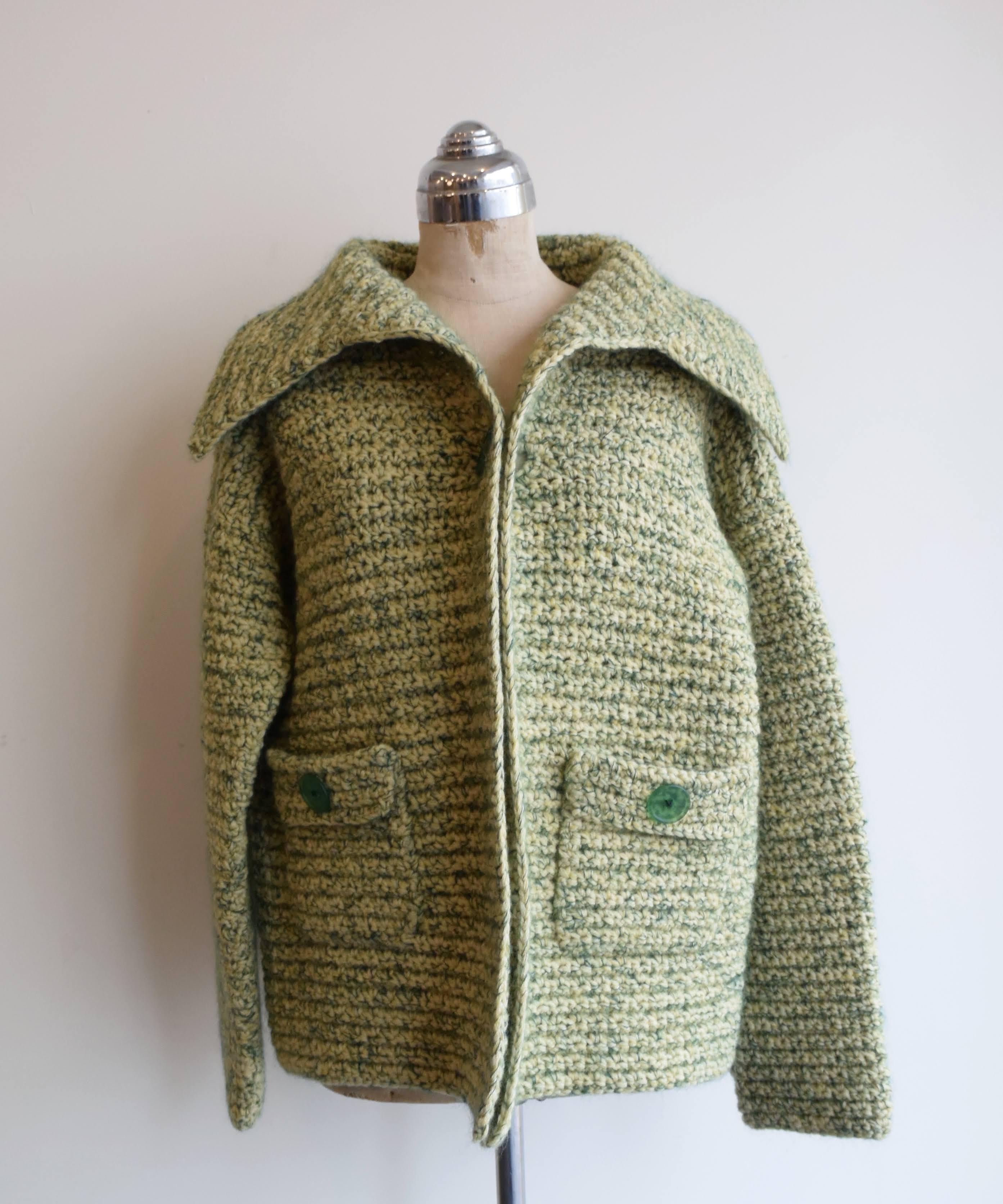 FUMIKA UCHIDA / FU-O-KT002 3Mix Hand Crochet/DROP-SHOULDER JACKET 