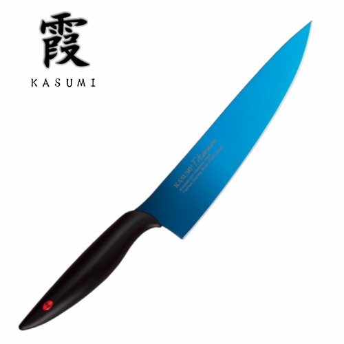 霞 KASUMI スミカマ SUMIKAMA 剣型包丁 200mm チタンコーティング ブルー 22020/B