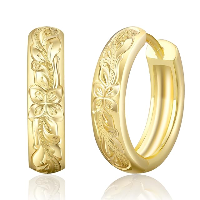 KRKC&CO フープピアス ハワイアンジュエリー メンズピアス 15mm 波