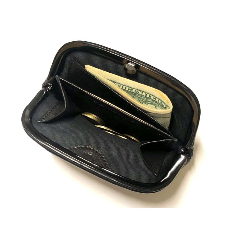 【日本製×日本レザー】カウレザーレザー がま口ショート 6634