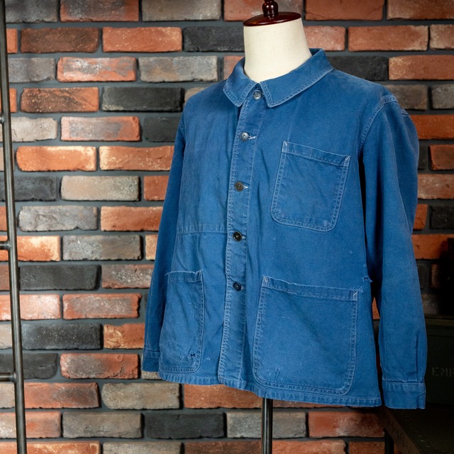 【USED】60's-70's "Cotton Twill" French Work Jacket フレンチワークジャケット ユーズド NO.694
