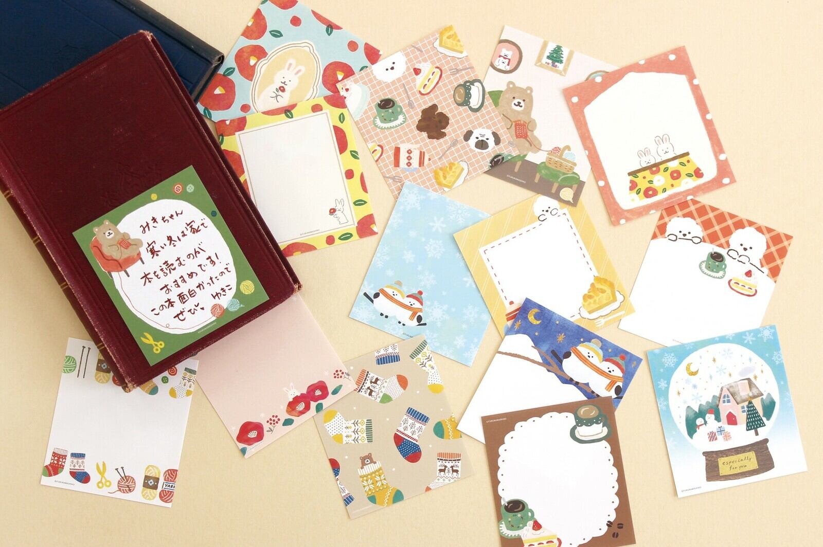 どこからでも使えるブロックメモ　ふわふわミモザ