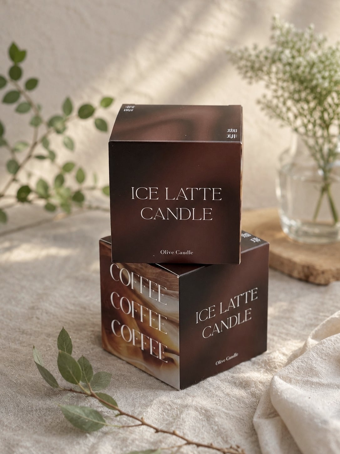 Ice caffe latte candle ~ アイスラテキャンドル | Olive candle