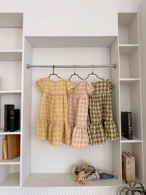 [予約] OJO DE PAPA - mimi one-piece ( green / yellow / pink )