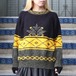 USA VINTAGE AMILANO 2TONE DESIGN KNIT/アメリカ古着2トーンデザインニット