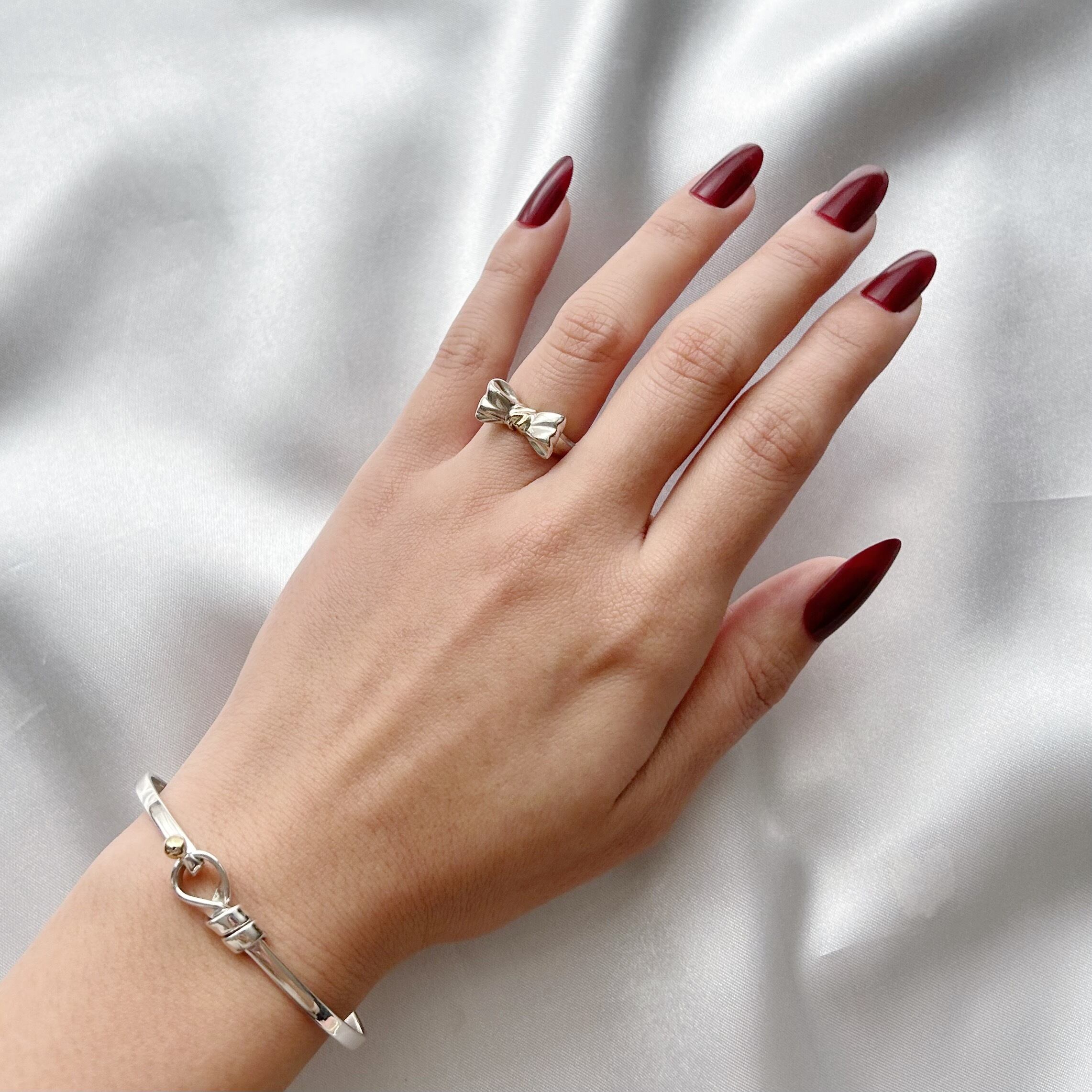 TR6119】Tiffany&Co. ribbon twist ring/silver925,K18/ティファニー 