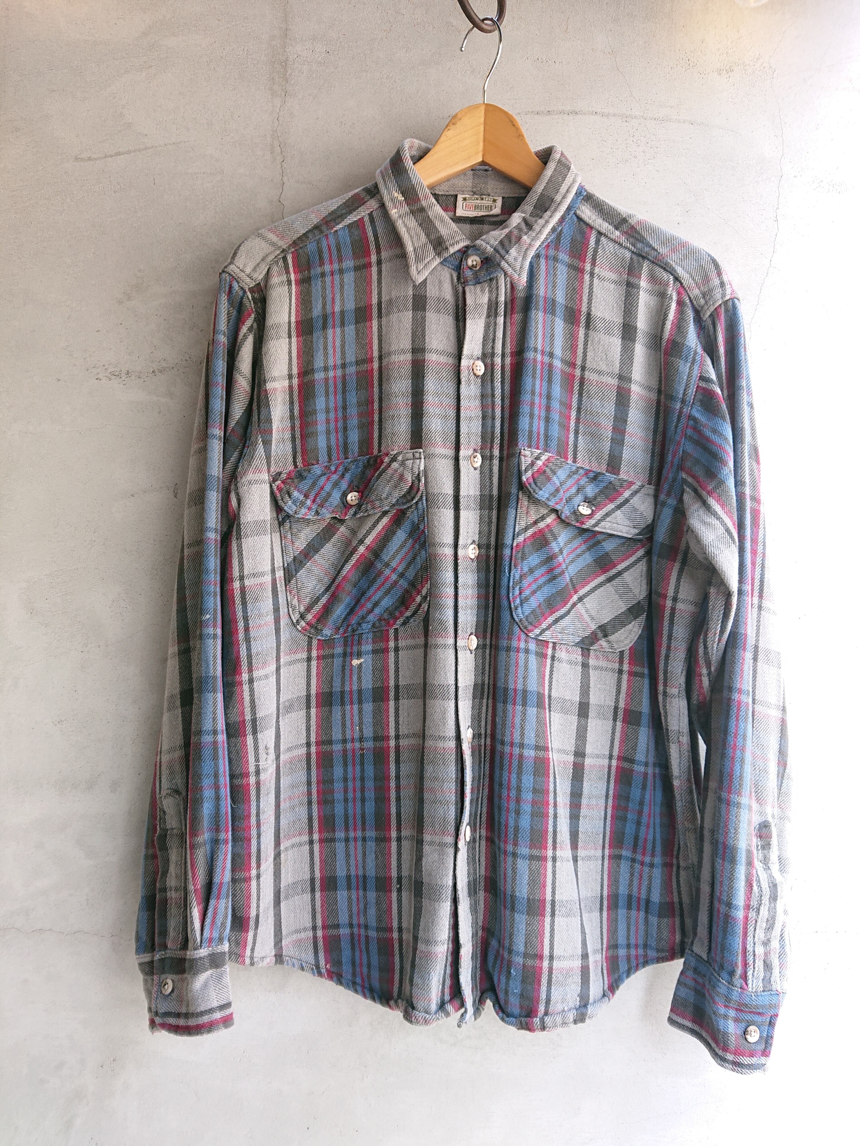 1990s FIVE BROTHER HEAVY FLANNEL SHIRTS