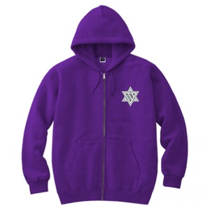 ERICH / HEXAGRAM FULL ZIP HOODED SWEATSHIRT PURPLE