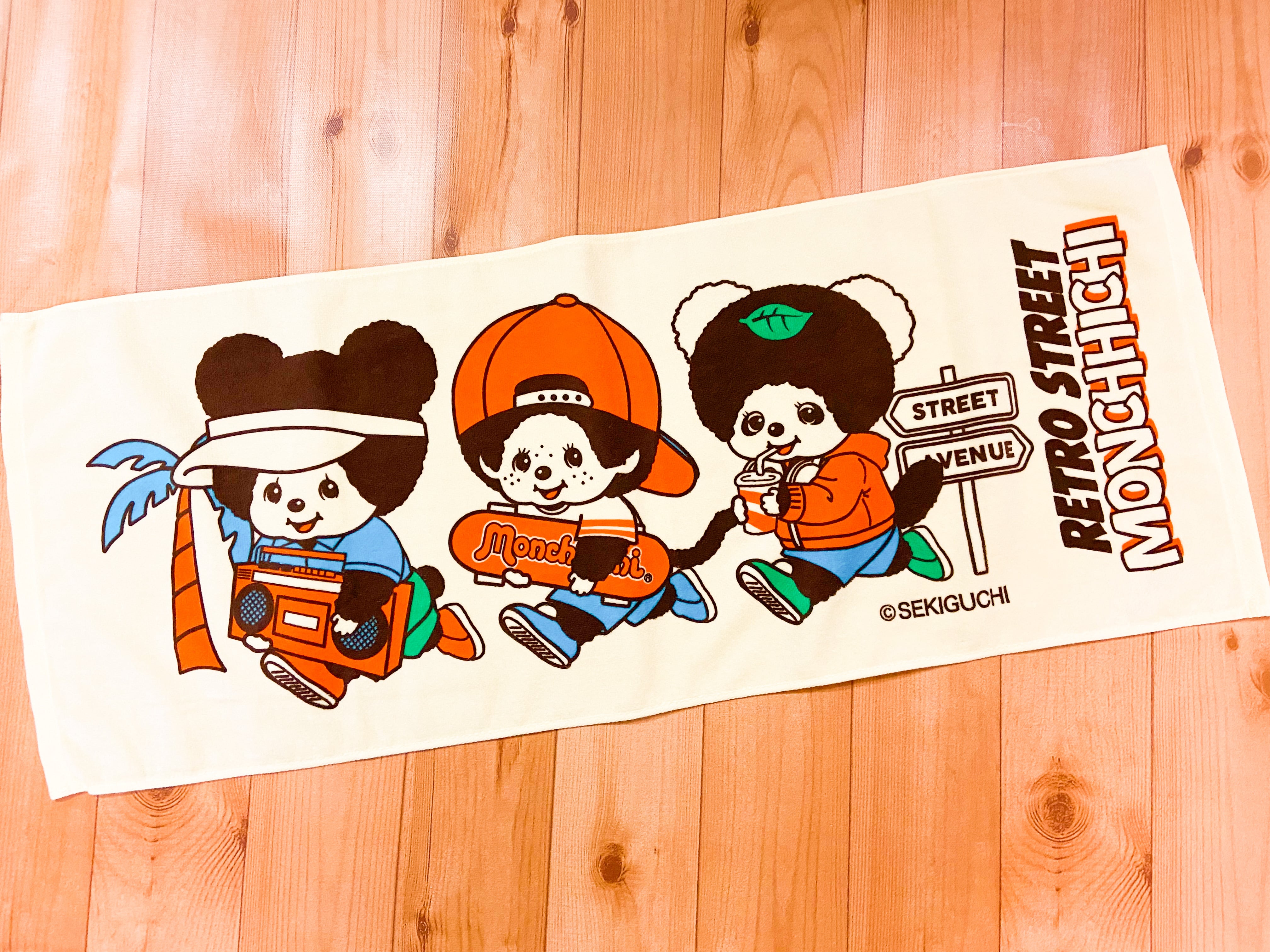 レトロストリート モンチッチ フェイスタオル