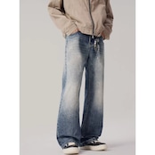 ワイドレッグ ストレートデニムパンツ af0081