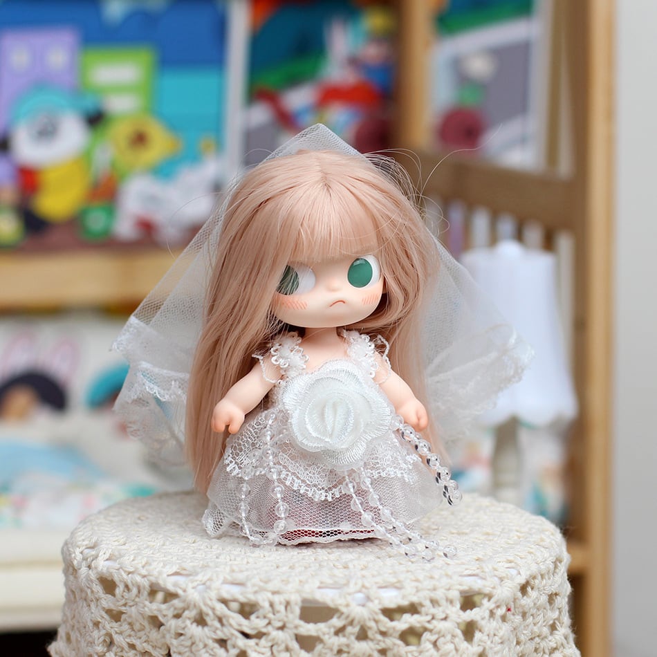 10cmぬいぐるみ/zsiga mini用 エレガント ウェディング風 花飾り
