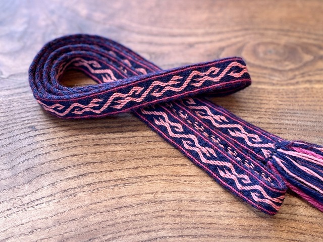 カード織り バンド Mammen Motif 25mm幅 約1.9m／手織り 帯 ロングベルト ヴァイキング Viking