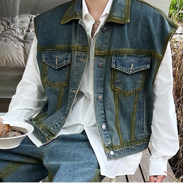 ウエストライド ダークデニム キルティングパンツ 31 ⭐️濃紺