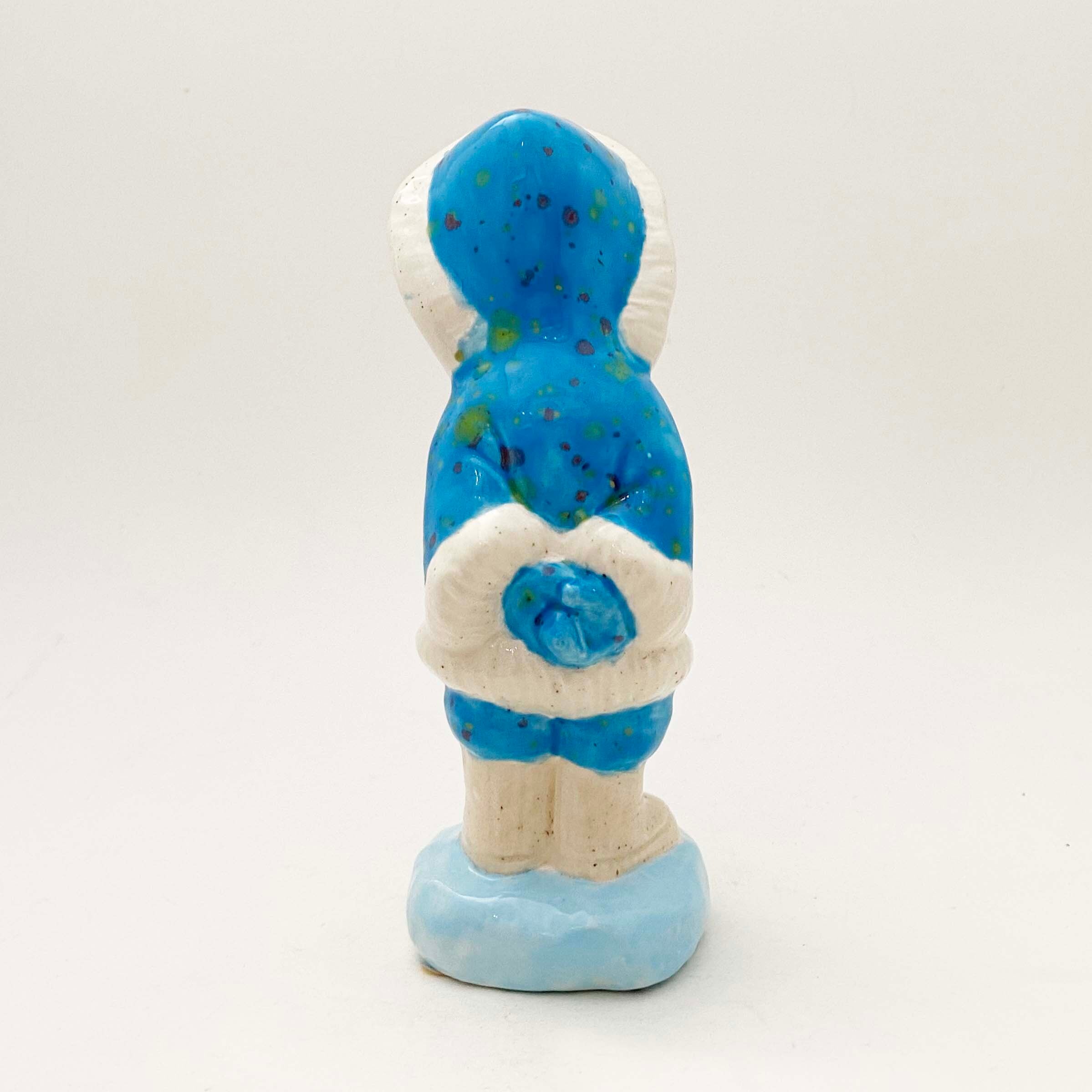 陶器のエスキモーの少年（アラスカ土産）