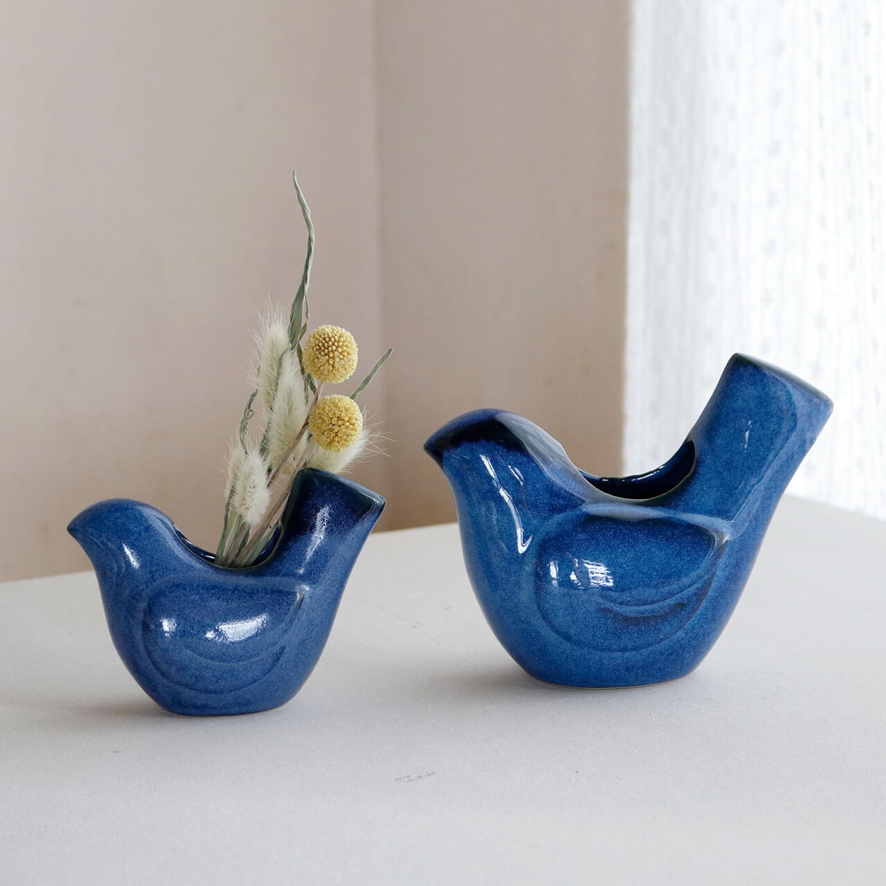 Sceneryvase シナリー バードフラワーベース ブルー S ＊ 北欧