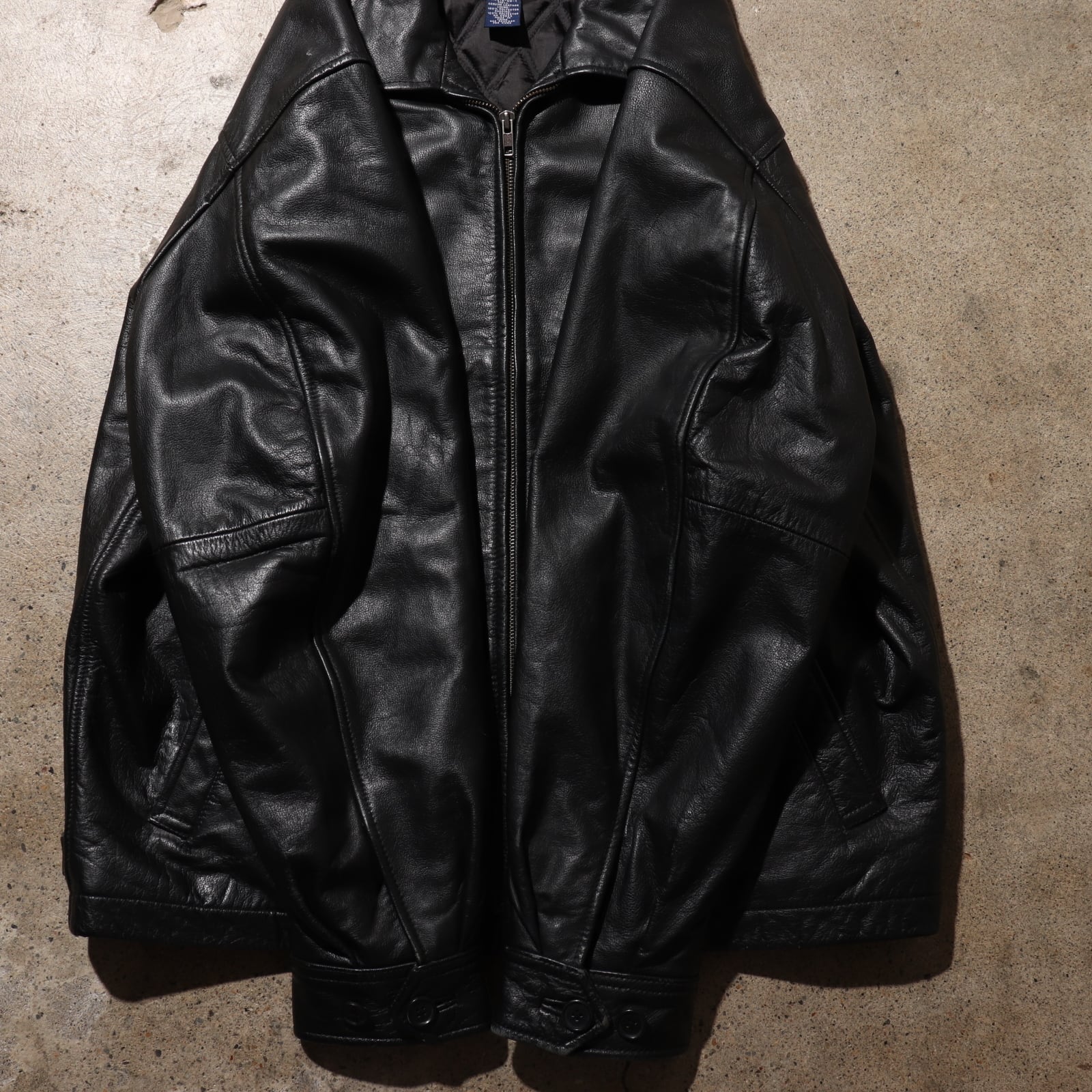 希少 オールドギャップ GAP レザージャケット 牛革 キルティング XL 美 