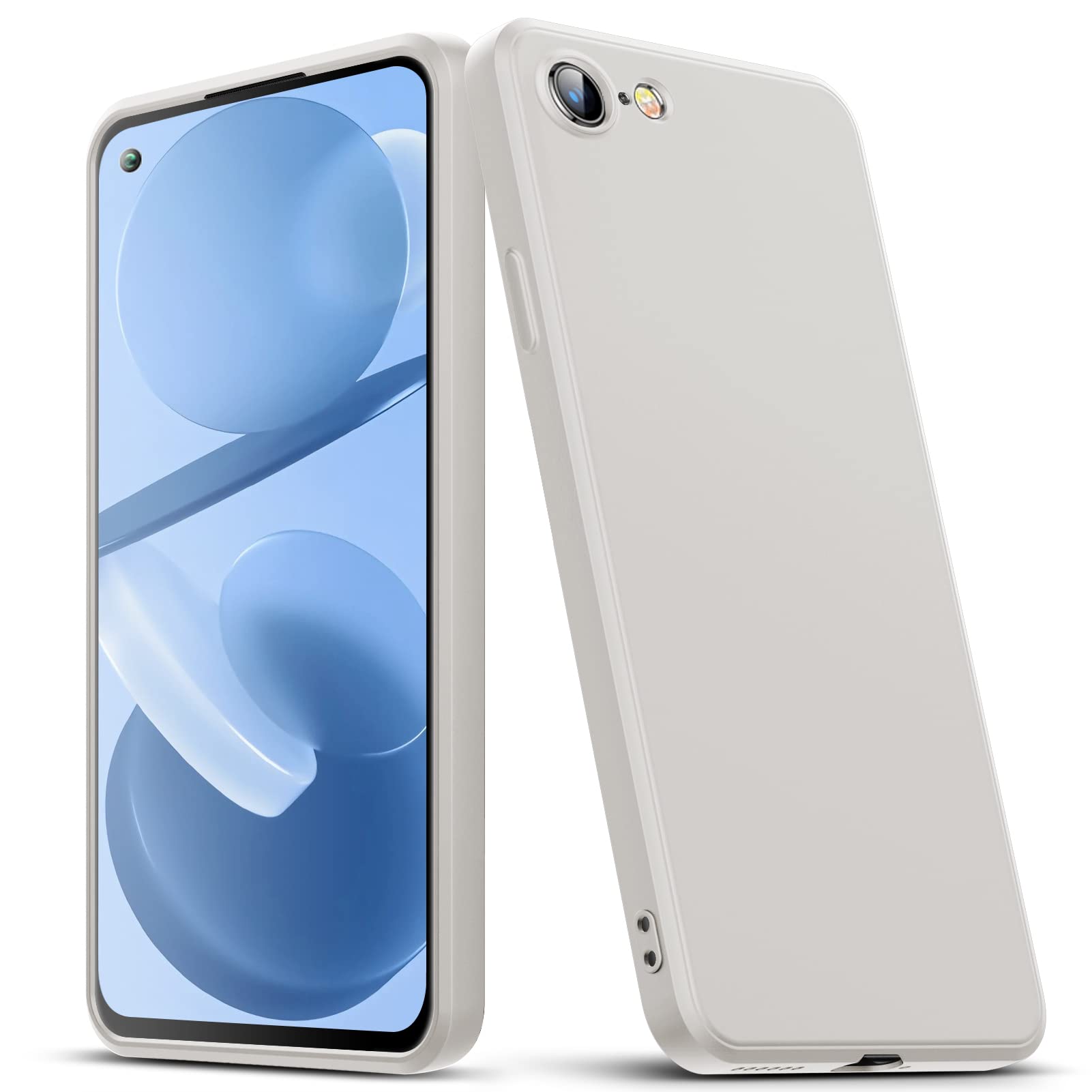 CQTMYWL 対応 iPhone8/7/se2/se3 用の ケース 耐衝撃 シリコン スリム 耐久性 QI充電対応 擦り傷防止 取り出し易い 携帯カバー ベージュ 056-24