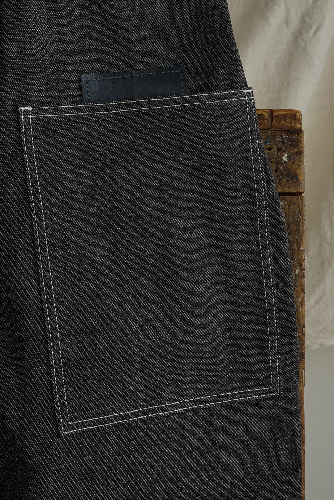 TUKI - 原田服飾研究所 - TYPE 2, LOOSE FIT SALOPETTES (BLACK TUKI - 原田服飾研究所 - TYPE 2, LOOSE FIT SALOPETTES (BLACK