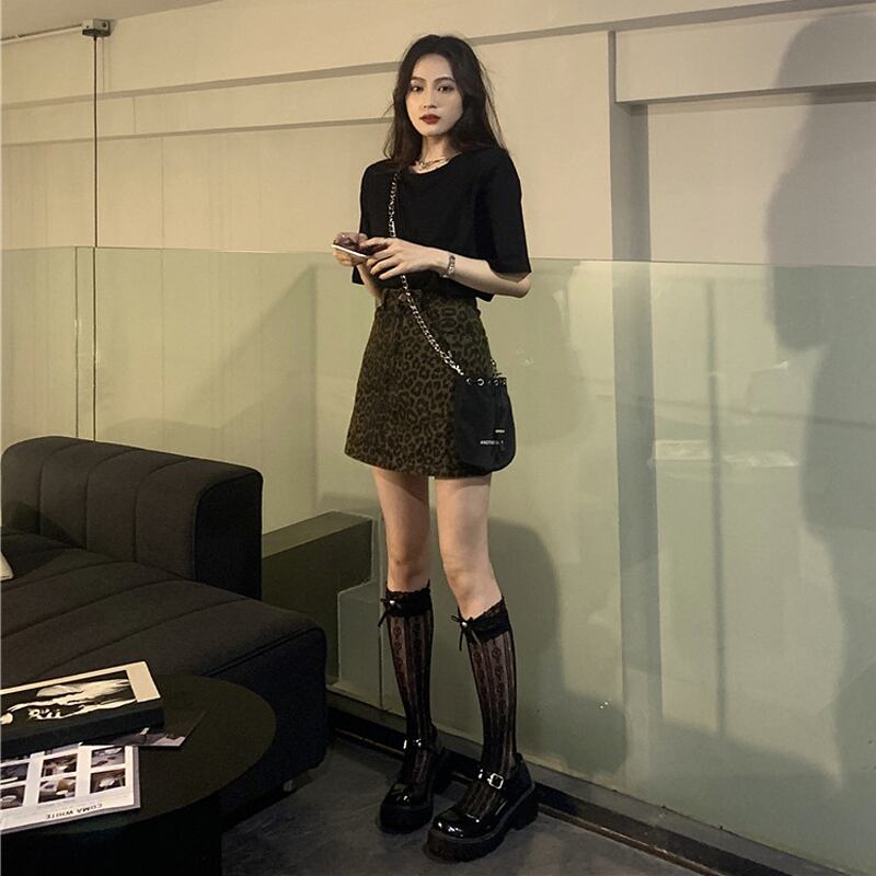 スタイルスタンダードスプリングTシャツ レッドスカート レトロ 春物 1号婦人14706986154