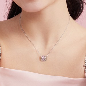 ペンダント かわいい コリレース ピンク ハート おしゃれ シルバー ネックレス