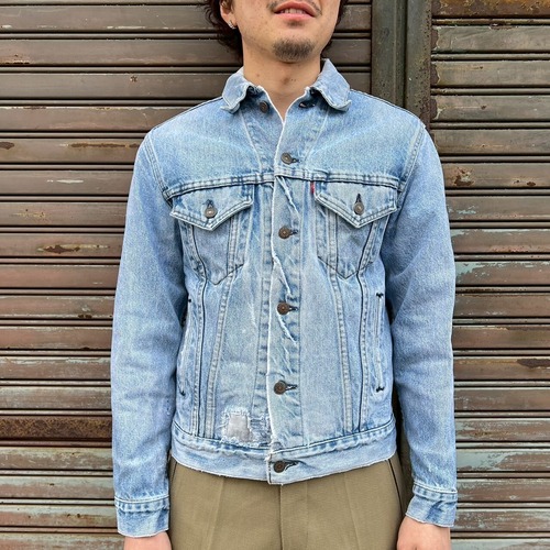 90s USA製 リーバイス levi's デニムジャケット 4rs トラッカージャケット S 80s アイスブルー ヴィンテージ アメカジ サード インディゴ