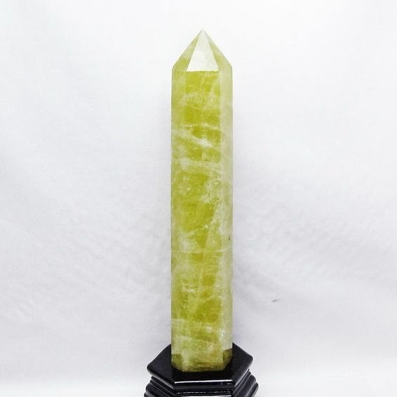 1.3Kg シトリン 六角柱 シトリンクォーツ ポイント 台座付属 一点物 152-4130