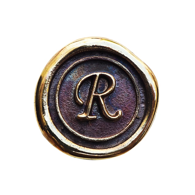 シーリングイニシャル S 〈R〉 ブラス / コンチョボタン