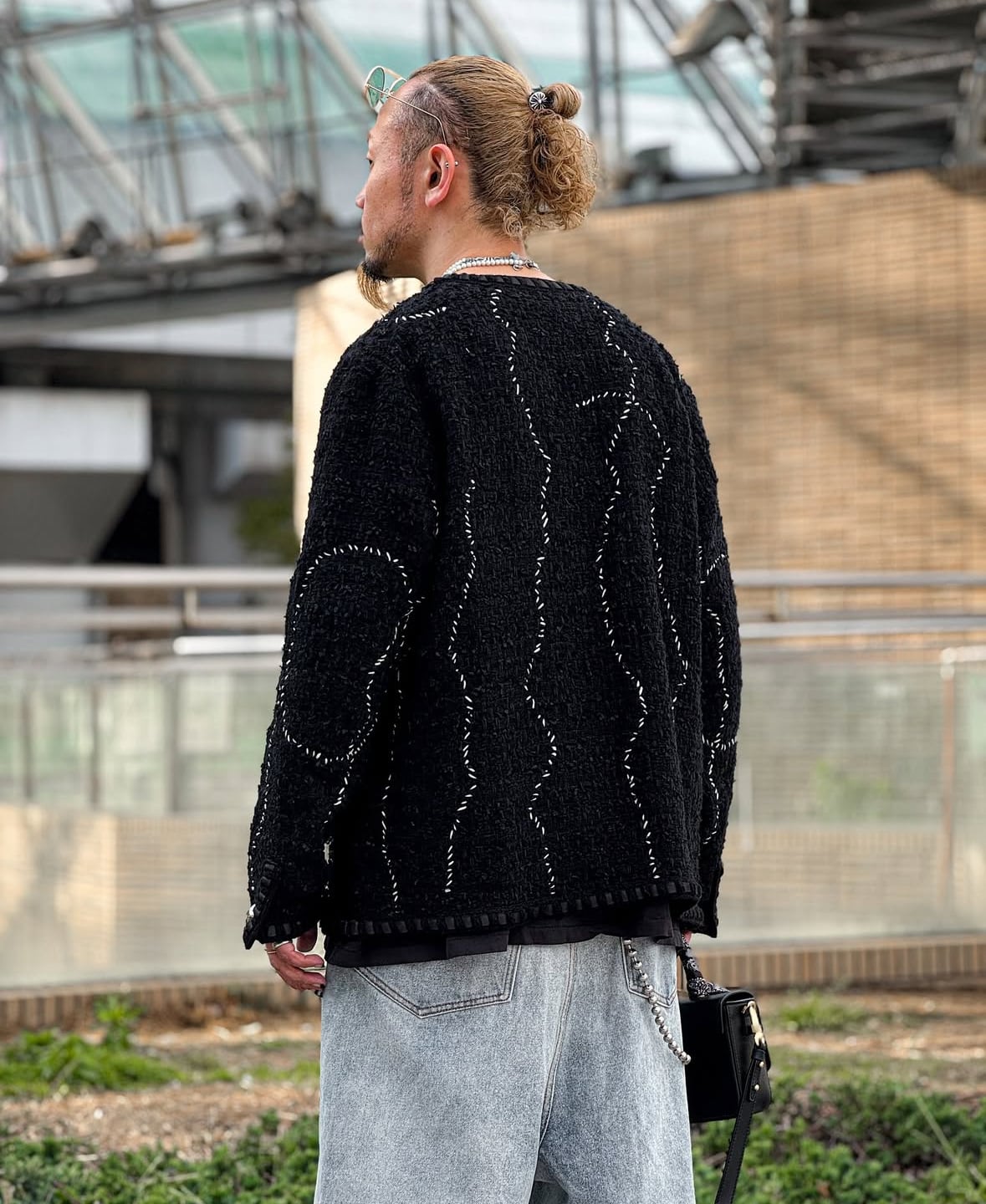 READYMADE】RE-TW-BK-00-00-264/TWEED HOBO JACKET/BLK | AYIN READYMADE】RE-TW-BK-00-00-264/TWEED HOBO JACKET/BLK | AYIN
