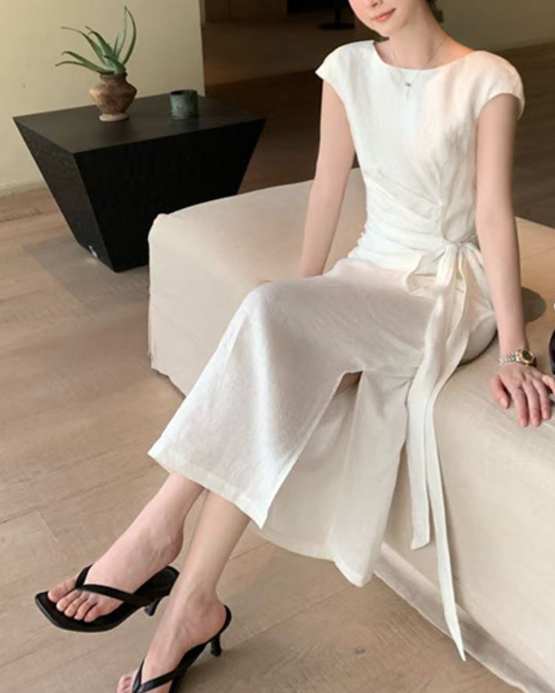 フレンチスリーブワンピース S25572