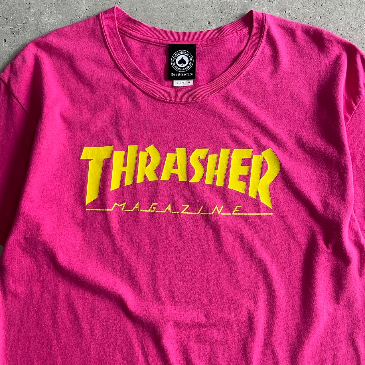 THRASHER メンズ 半袖 Tシャツ 2XL XXLサイズ ホワイト レッド