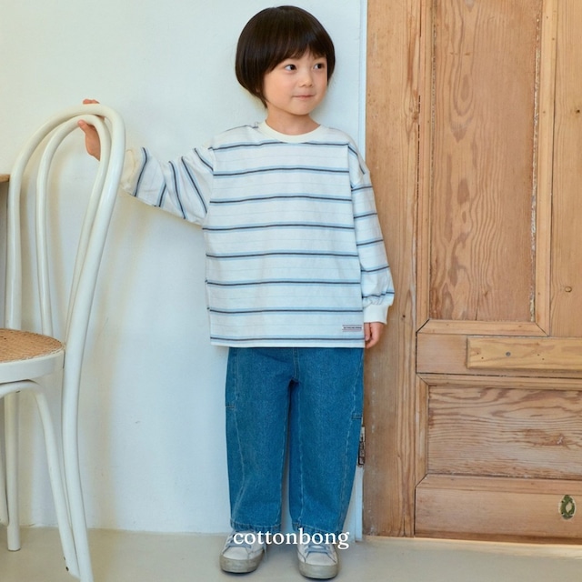 《予約》送料無料【cottonbong】adult ) Windy Stripe T-shirt