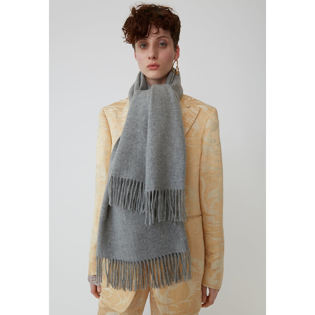Acne Studios]アクネストゥディオ fringed Scarf オーバーサイズウール  