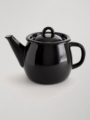 ティーポット ホーロー製 黒 / Enamel Teapot Black ZANGRA