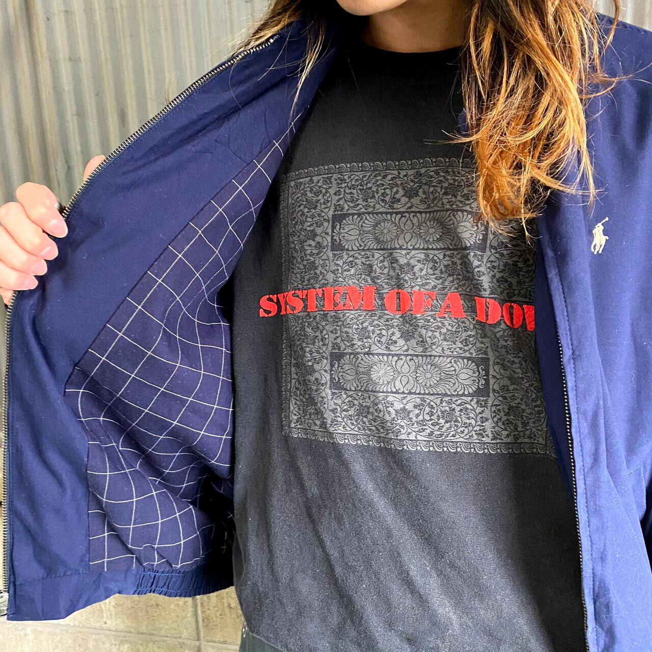 ポロバイラルフローレン スイングトップ メンズL 古着 ナイロン