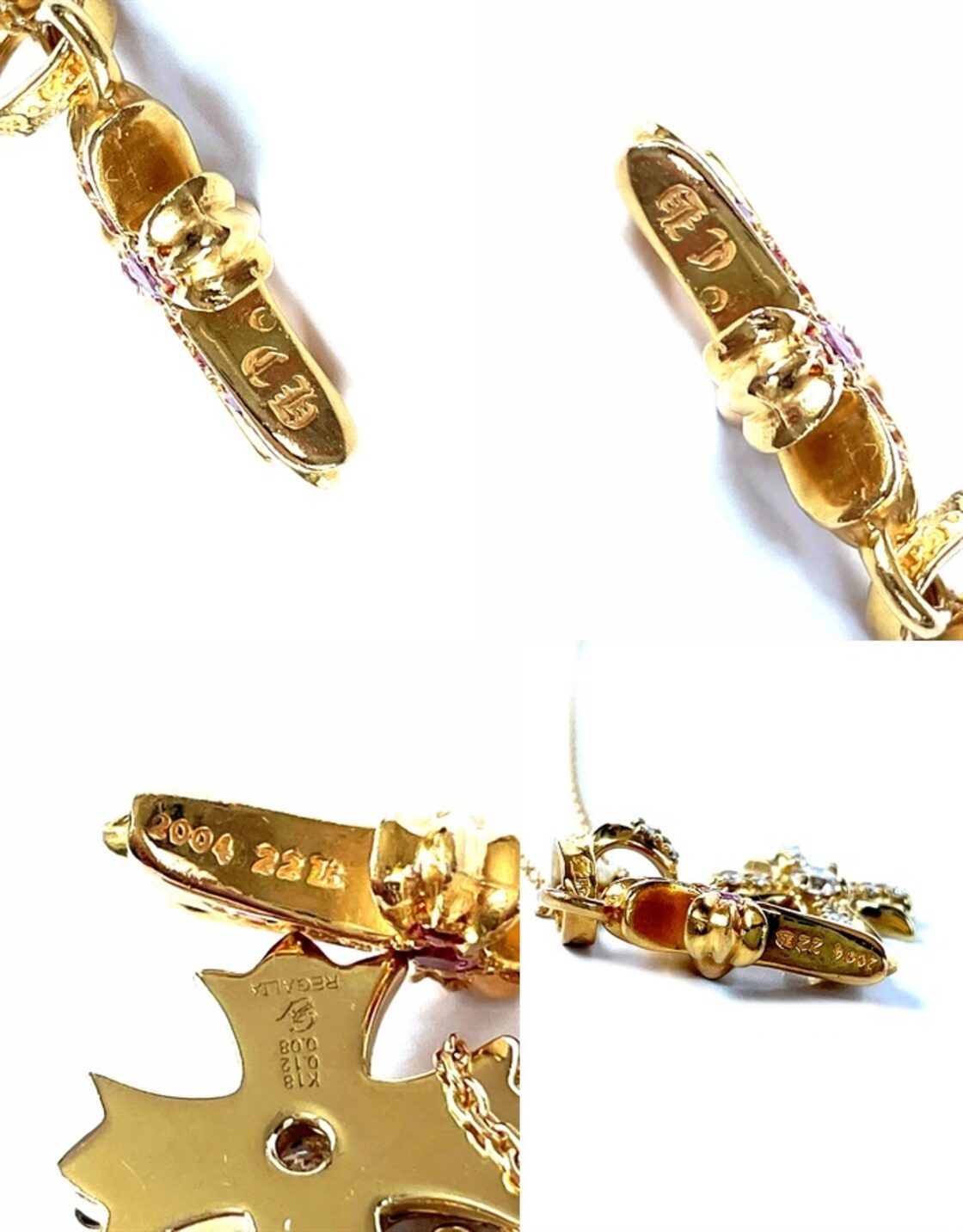 クロムハーツ レガリア CHクロス 22K 純正 パヴェ ルビー ダイヤ 