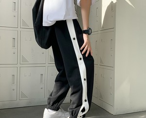 【韓国ファッション】ブレススウェットパンツメンズサマーストリートルーズカジュアルパンツ