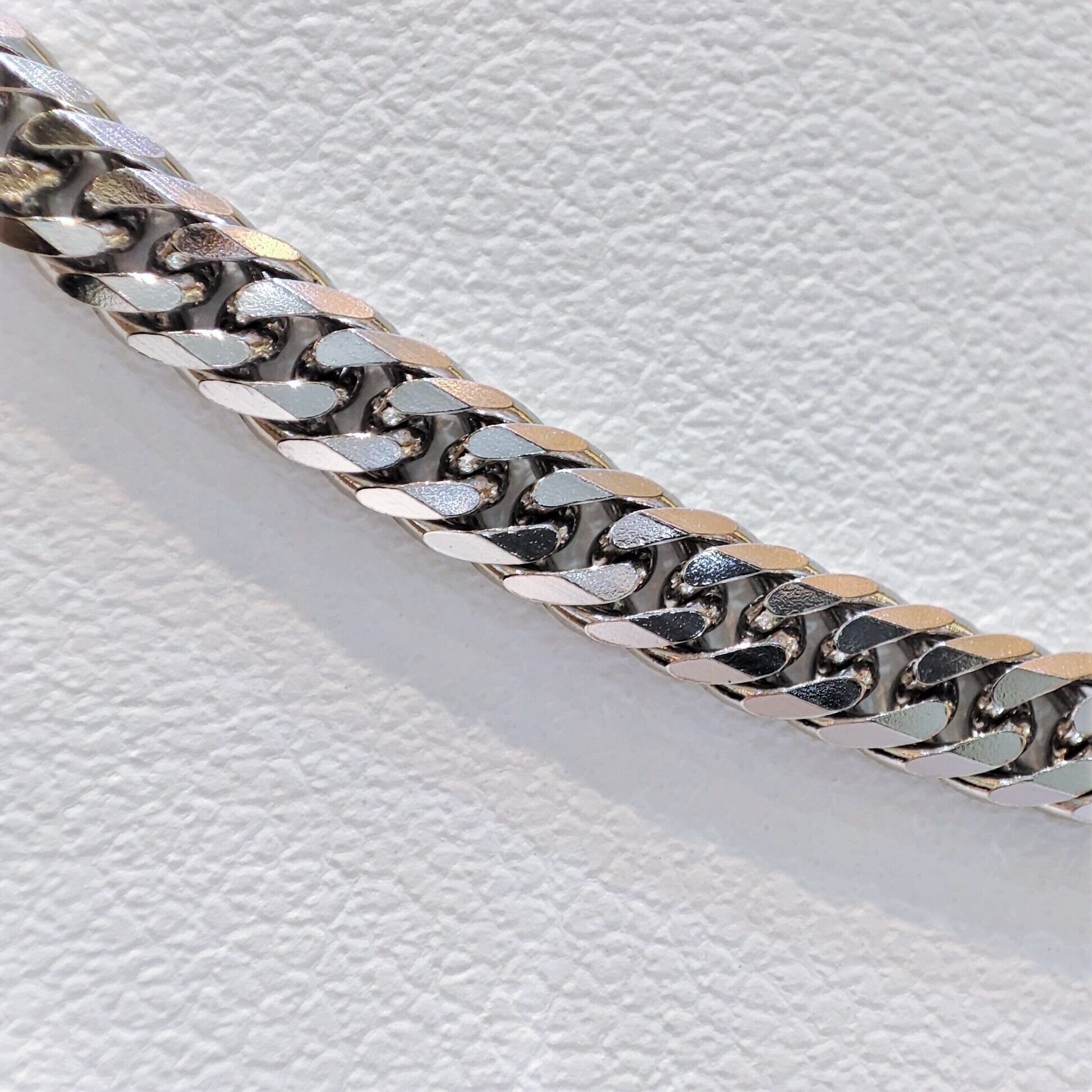 売り切れました。Pt850 プラチナ850 6面ダブル 喜平 ネックレス 30.4g