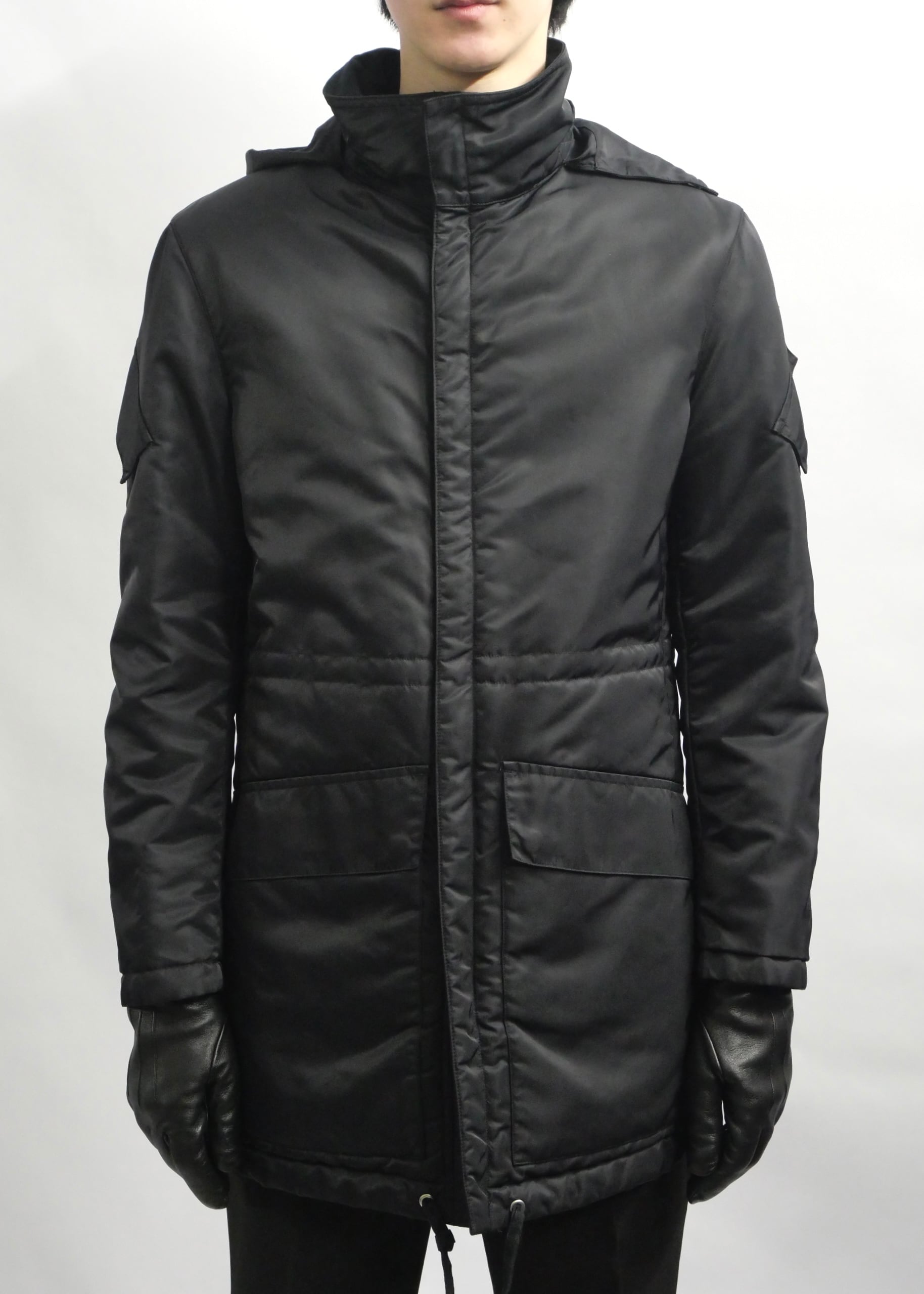 "Jean Paul GAULTIER Homme Objet" arm pocket nylon hooded coat