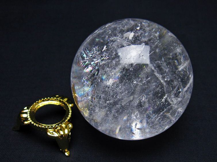 水晶 スフィア 丸玉 虹入り 58mm 水晶玉 球体 玉 一点物 151-7889 水晶 スフィア 丸玉 虹入り 58mm 水晶玉 球体 玉 一点物 151-7889